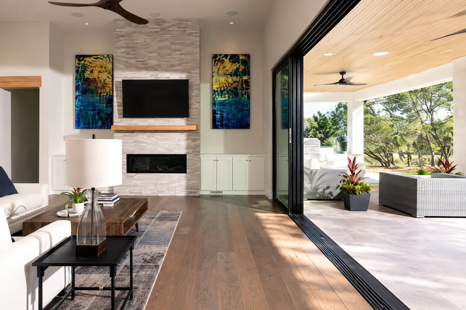 Contemporary windows in a residential design